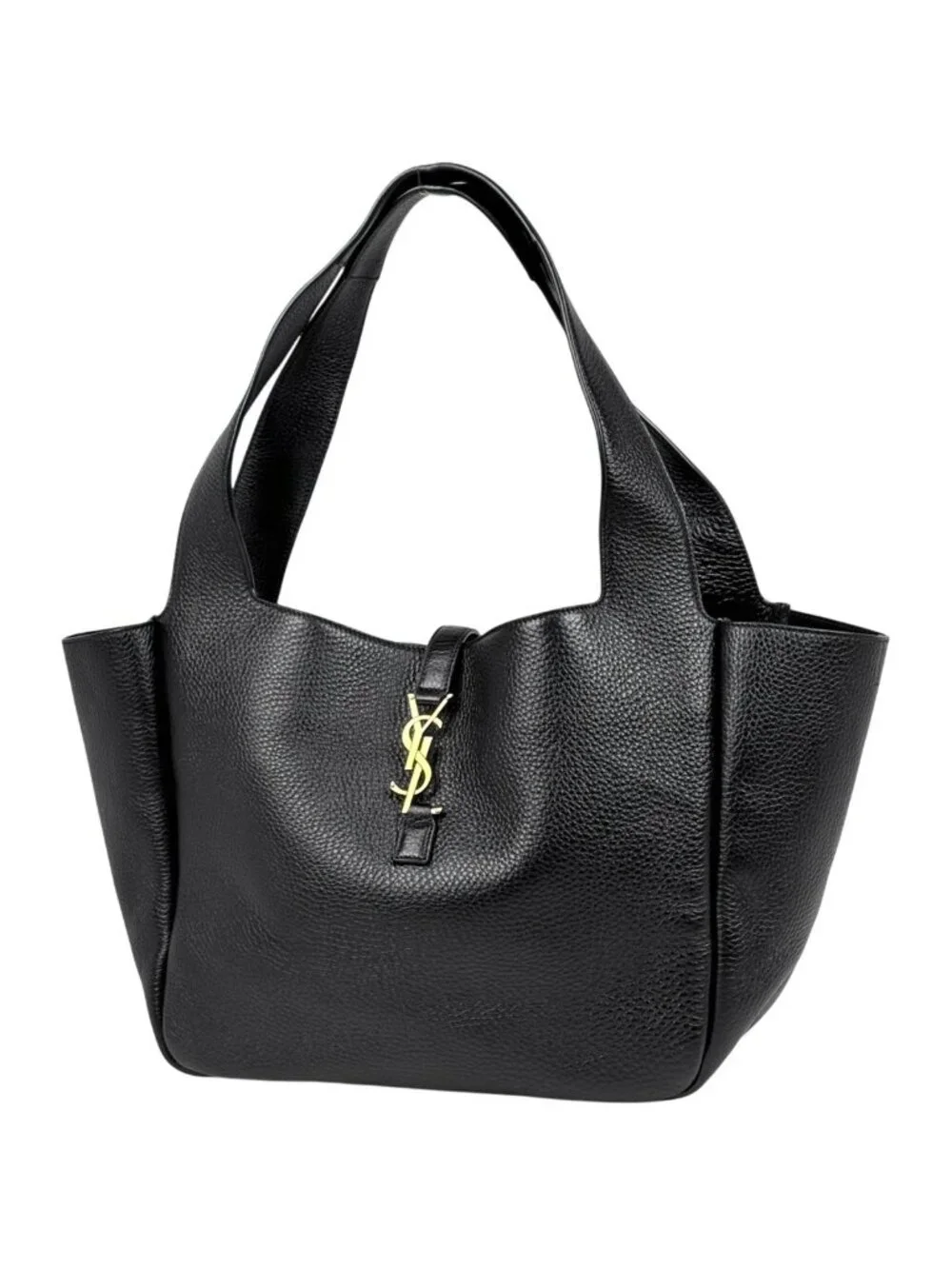 Saint Laurent le Cassette Bear Tote Bag Leather Black
